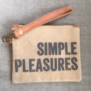 Small hand printed wristlet